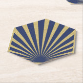 Dessous-de-verre En Papier Affiches à rayures Sunburst (Incliné)