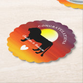 Dessous-de-verre En Papier Afrique Safari thème Mariage Félicitations (Incliné)