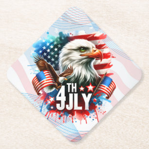 Dessous-de-verre En Papier Aigle Patriotique Américain Sublimation-61905
