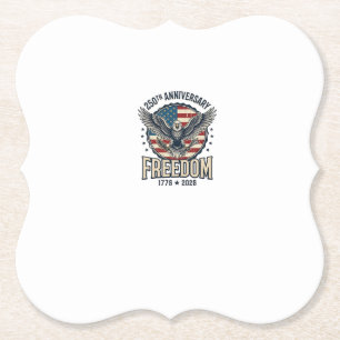 Dessous-de-verre En Papier Aile de la liberté du 250e anniversaire Patriotiqu