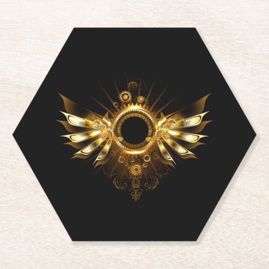 Dessous-de-verre En Papier Ailes de Steampunk (Devant)