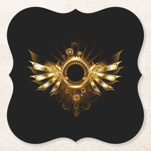 Dessous-de-verre En Papier Ailes de Steampunk (Devant)