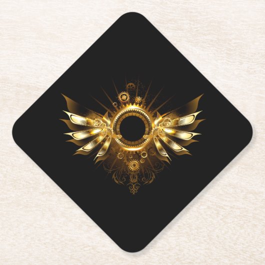 Dessous-de-verre En Papier Ailes de Steampunk (Devant)