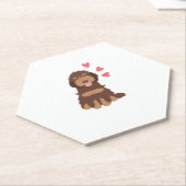 Dessous-de-verre En Papier Aimer Chocolat Phantom Cockapoo Cavapoo Chien (Incliné)
