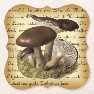 Dessous-de-verre En Papier Albin Schmalfuß ~ Märzschneckling-1 ~ Champignons 