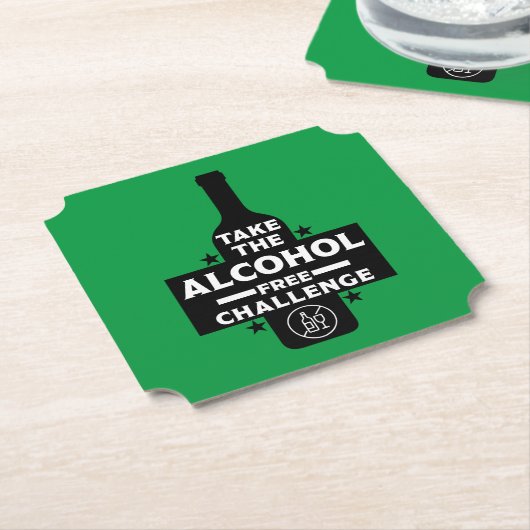 Dessous-de-verre En Papier Alcool Gratuit Et Sobre (Incliné)