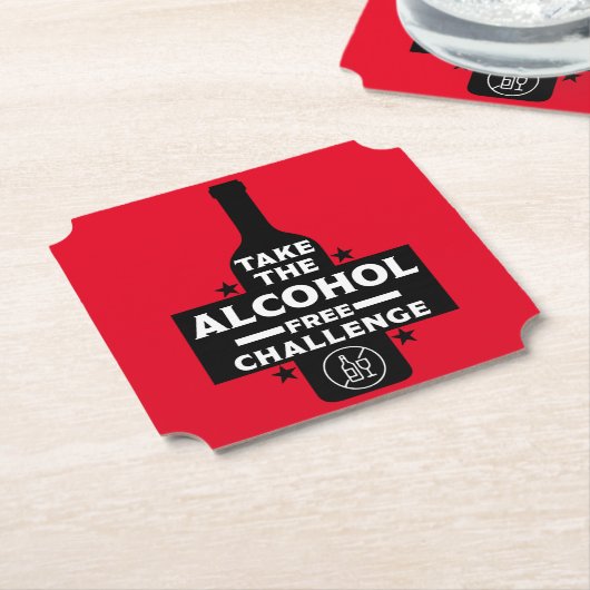 Dessous-de-verre En Papier Alcool Gratuit Et Sobre (Incliné)