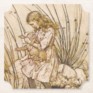 Dessous-de-verre En Papier Alice et le bébé porc 1