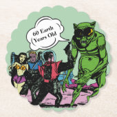 Dessous-de-verre En Papier Alien Space man Futuristic Sci=Fi comique (Devant)