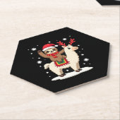 Dessous-de-verre En Papier Alpaca Sloth Christmas (1) (Incliné)