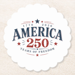 Dessous-de-verre En Papier Amérique États-Unis 250e, 250 Ans de Liberté