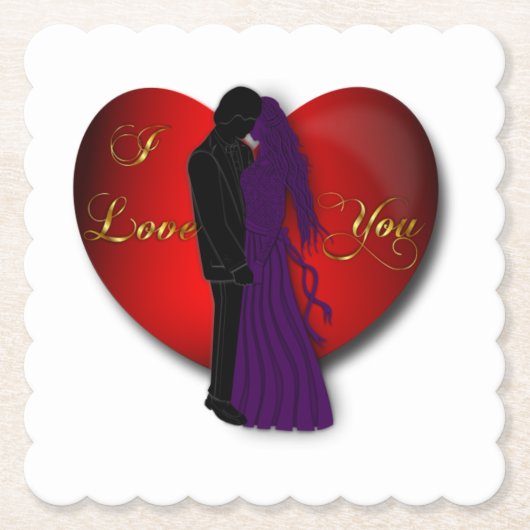 Dessous-de-verre En Papier Amour (Devant)