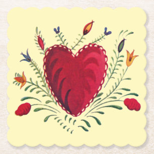 Dessous-de-verre En Papier Amour en fleur