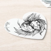 Dessous-de-verre En Papier Amour pour toujours (Incliné)