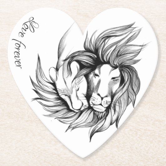 Dessous-de-verre En Papier Amour pour toujours (Devant)