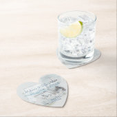 Dessous-de-verre En Papier Amour Sur Une Plage (En situation)