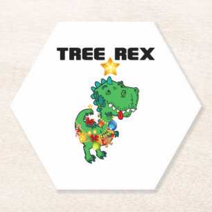 DESSOUS-DE-VERRE EN PAPIER AMUSANT HAPPY CUTE TREE REX DINOSAUR AWESO DÉCORÉE