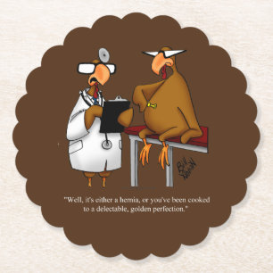 Dessous-de-verre En Papier Amusant Humour de Thanksgiving