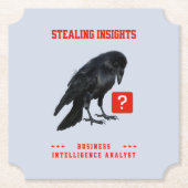 Dessous-de-verre En Papier Analyste en intelligence d'affaires Crow (Devant)