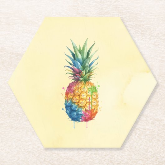 Dessous-de-verre En Papier Ananas (Devant)