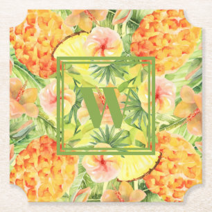 Dessous-de-verre En Papier Ananas Monogrammes