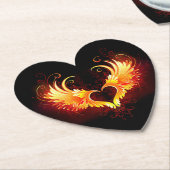 Dessous-de-verre En Papier Angel Fire Heart with Wings (Incliné)