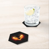 Dessous-de-verre En Papier Angel Fire Heart with Wings (En situation)