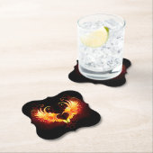 Dessous-de-verre En Papier Angel Fire Heart with Wings (En situation)