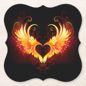 Dessous-de-verre En Papier Angel Fire Heart with Wings (Devant)