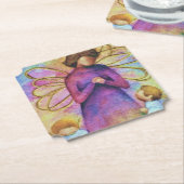 Dessous-de-verre En Papier Anges de Noël (Incliné)