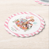 Dessous-de-verre En Papier Animaux Safari pour filles (Incliné)