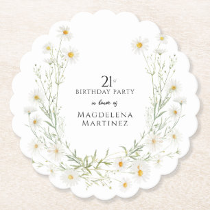 Dessous-de-verre En Papier Anniversaire 21 ans Avril Mois de naissance person