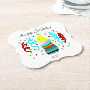 Dessous-de-verre En Papier Anniversaire Bougie Salutations Dessous de verre p