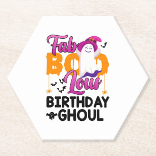 Dessous-de-verre En Papier Anniversaire Ghoul Halloween Filles Filles Fab Boo