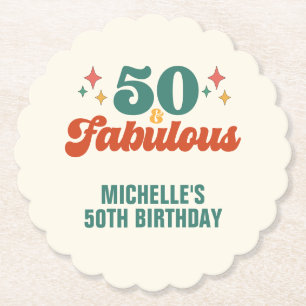Dessous-de-verre En Papier Anniversaire Vintage Rétro 50 Ans Et Incroyable