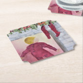 Dessous-de-verre En Papier Anticipation de Noël (Incliné)