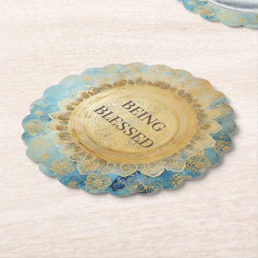 Dessous-de-verre En Papier *~* AP2 ÊTRE BÉNÉFICIÉ SACRÉ Mandala (Incliné)