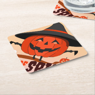 Dessous-de-verre En Papier Appel de l'Esprit d'Halloween