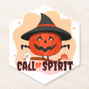 Dessous-de-verre En Papier Appel de l'Esprit d'Halloween