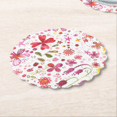 Dessous-de-verre En Papier Aquarelle de fleurs sauvages (Incliné)