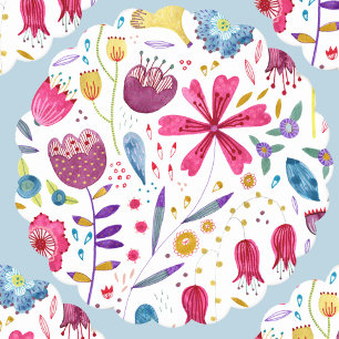 Dessous-de-verre En Papier Aquarelle florale moderne