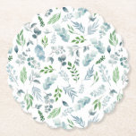 Dessous-de-verre En Papier Aquarelle moderne Verdure botanique Eucalyptus<br><div class="desc">Aquarelle moderne Botanique Vert Eucalyptus Dessous de verre en papier. Décorez votre maison avec cet élégant dessous de verre de feuillage botanique aquarelle. Il présente des feuilles d'aquarelle dans les tons vert et bleu. Peut également être utilisé pour n'importe quelle occasion.</div>