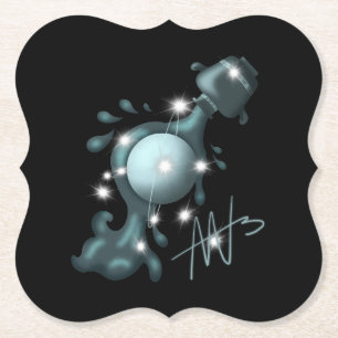 Dessous-de-verre En Papier Aquarius Uranus Zodiac cosmique