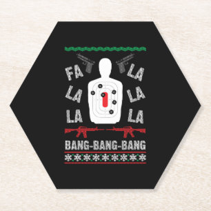 Dessous-de-verre En Papier AR15 Gun Point Vilain Sweater de Noël Cadeau cadea