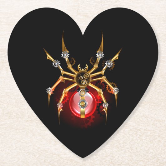 Dessous-de-verre En Papier Araignée en vapeur noire (Devant)