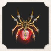 Dessous-de-verre En Papier Araignée en vapeur noire (Devant)