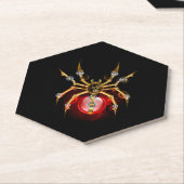 Dessous-de-verre En Papier Araignée en vapeur noire (Incliné)