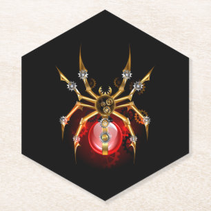 Dessous-de-verre En Papier Araignée en vapeur noire