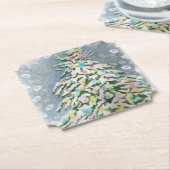 Dessous-de-verre En Papier Arbre de Noël (Incliné)