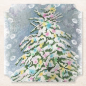 Dessous-de-verre En Papier Arbre de Noël (Devant)